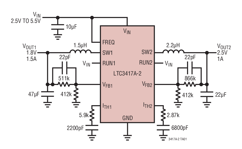 LTC3417A-2Ӧͼһ